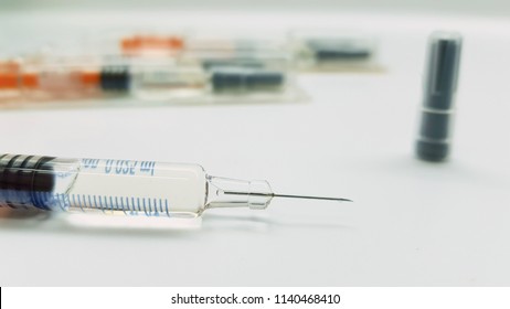 Heparin syringes pre-filled in the laboratory