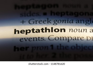 Heptathlon Word In A Dictionary. Heptathlon Concept.