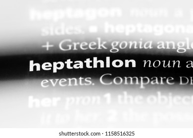 Heptathlon Word In A Dictionary. Heptathlon Concept.