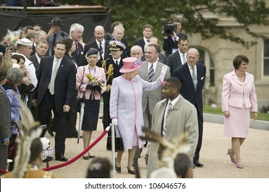 Her Majesty Queen Elizabeth II And Prince Philip, Virginia Governor Timothy M. Kaine And First Lady Anne Holton Arriving At The Virginia State Capitol, May 3, 2007