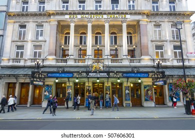 Her Majestys Theatre In London - The Phantom Of The Opera - LONDON / ENGLAND - SEPTEMBER 23, 2016