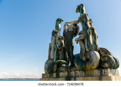 Heracles And Hydra Statue In Elsinore