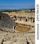 Heraklion ancient city. Pamukkale, denizli, Turkiye