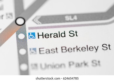 Herald St Station. Boston Metro Map.