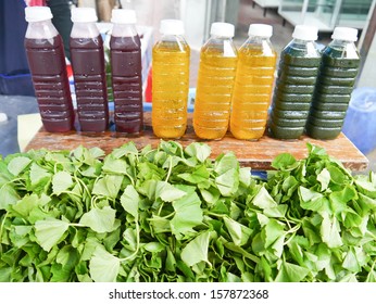 Herb juice fresh for health.