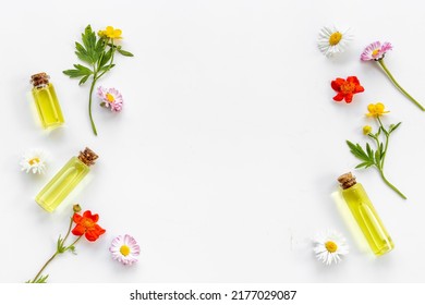 Herbal Apothecary With Wild Flowers And Essential Oil