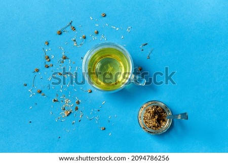 Similar – Image, Stock Photo Blue cup of herbal tea with camomile