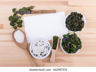 Herbal Salt, Fresh And Dried Ground Ivy