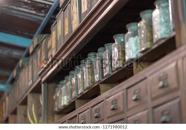 Herbal Shop Chinese Herb Store Dried Stock Photo Edit Now 1271980012