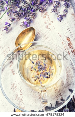 Similar – Image, Stock Photo Honey in glass with honeycomb and blossoms