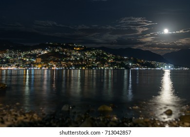 Herceg Novi, Montenegro. Night view from Igalo beach. - Shutterstock ID 713042857