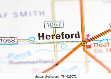 Hereford Texas Usa On Map 260nw 794425072 