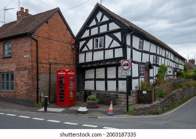 Herefordshire, England, Uk 5 July 2021: Old Timber House In A Little Village