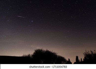 Herefordshire, England, UK, April 20th 2020: Stars And The Lyrid Meteor Shower 