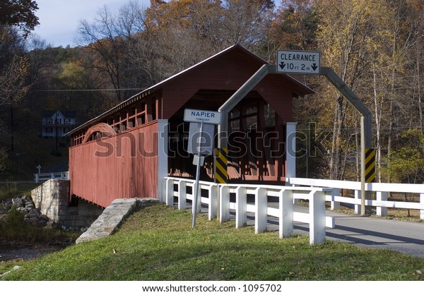 Herline Covered Bridge Built 1902 Bedford Stock Photo Edit Now