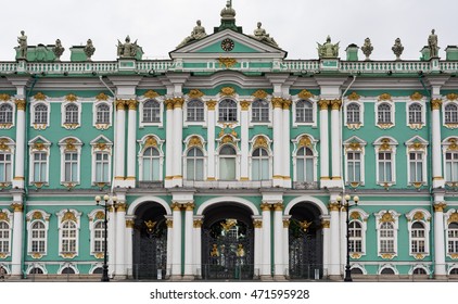 The Hermitage Museum (Winter Palace) In Saint-Petersburg, Russia.