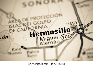 Hermosillo. Mexico On A Map