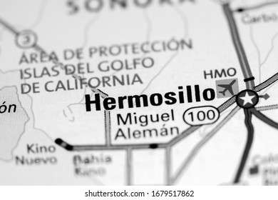 Hermosillo. Mexico On A Map