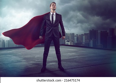 Hero with Cape - Powered by Shutterstock