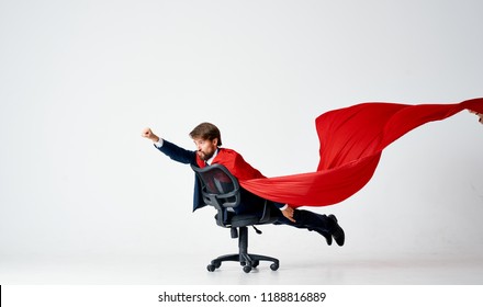  Hero In A Red Cloak Man Office Chair                              