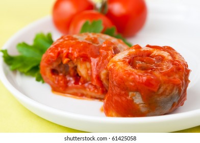 Herring Fish Roll In Tomato Sauce