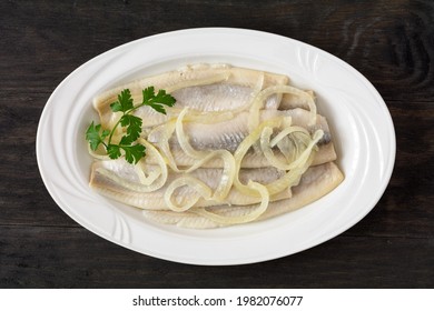 Herring Marinated In Oil With Onion
