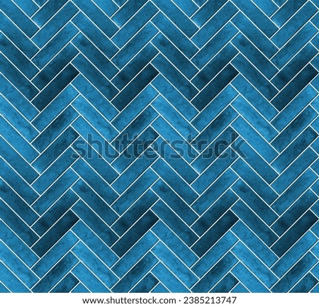 
herringbone blue tiles real seamless