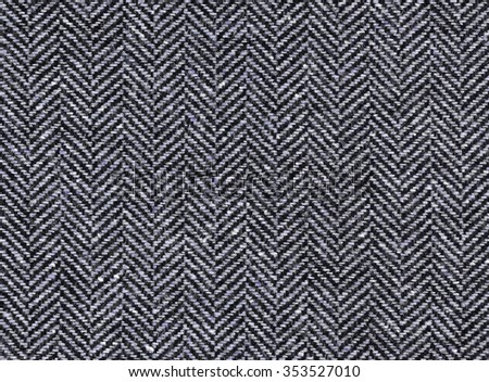 Herringbone tweed background with closeup on wool fabric texture