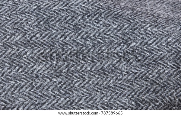 Herringbone Tweed Pattern Texture Greydark Greyblack Stock Photo ...