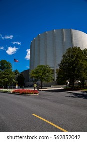 Hershey, PA - August 22, 2016: The Distinctive Round FounderÃ¢??s Hall Building At The Milton Hershey School.