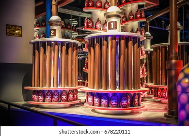 Hershey, Pennsylvania - July 14, 2017: Visitors Entering The Immense Hershey's Chocolate World Super Store