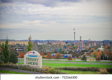 Hershey, Pennsylvania - November 3, 2017: Amusement Park