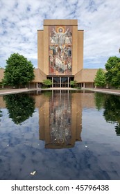 Hesburgh Library Of University Of Notre Dame, Indiana