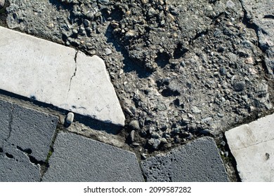 Heterogeneous texture of concrete surface close-up. - Shutterstock ID 2099587282