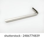 A hex key or allen key on white background