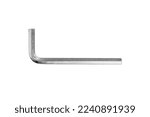 Hex key isolated on white background. Hex wrench close-up.