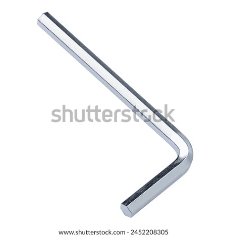 Hex key isolated on white background. Allen key close-up