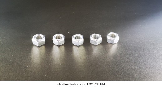hex nuts in a pattern