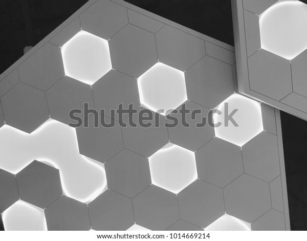 Hexagon Ceiling Light Art Stock Photo Edit Now 1014669214