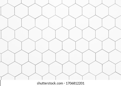 Hexagon ceramic tiles made for flooring, back splash or showers / bath tubs.