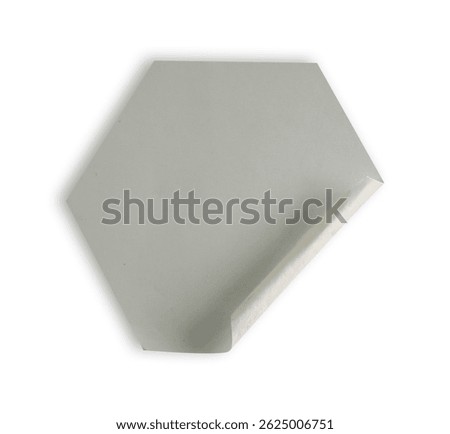 hexagon glued for mockup element