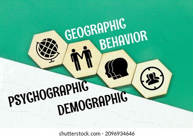 Hexagon With The Target Market Segmentation Icon Which Is Geographic Behavior Psychgraphic Demographic