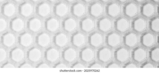 Hexagonal abstract background backdrop. Printed on a 3D printer with transparent plastic.