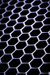 Hexagonal Abstract Metal Grid Background