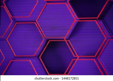 Hexagonal cells at the LED screen