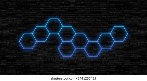 Hexagonal structure molecule dna of neurons system, genetic and chemical compounds, medical or scientific background for banner or flyer, vector illustration.