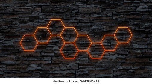 Hexagonal structure molecule dna of neurons system, genetic and chemical compounds, medical or scientific background for banner or flyer, vector illustration.