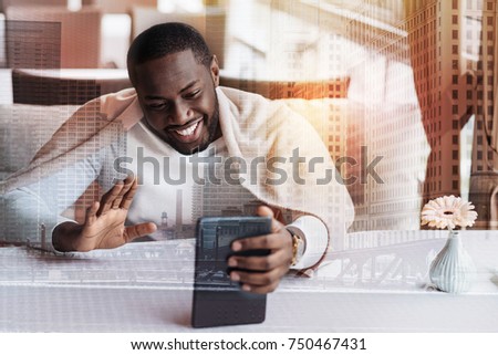 Similar – Image, Stock Photo Relaxed, but alert