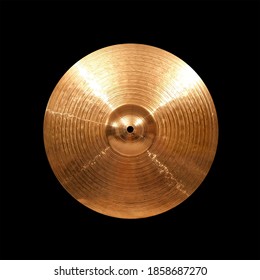 Hi Hat Cymbal Bottom Isolated On Black Background