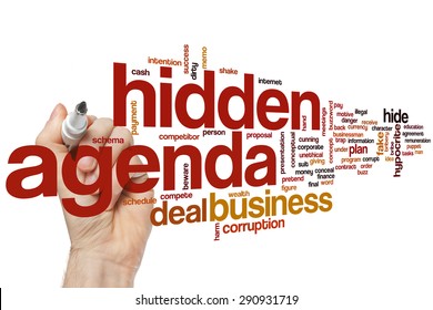 Hidden Agenda Word Cloud Concept